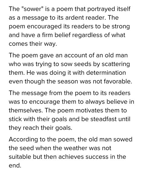 The Sower Appreciation
