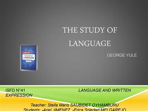 The Study Of Language Fifth Edition