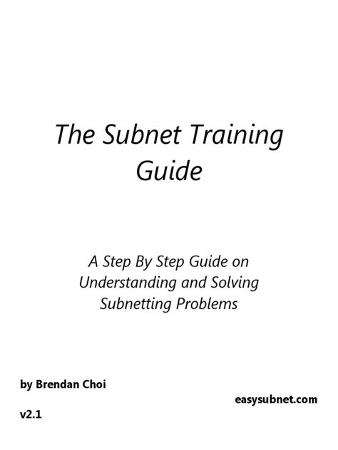 The Subnet Training Guide For Students And Instructors V3 
