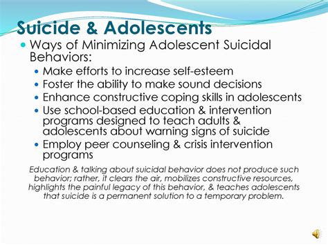 The Suicidal Adolescent