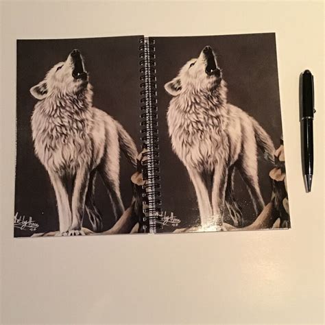 The Surfer Wolf Notebook Lined Soft Cover Letter