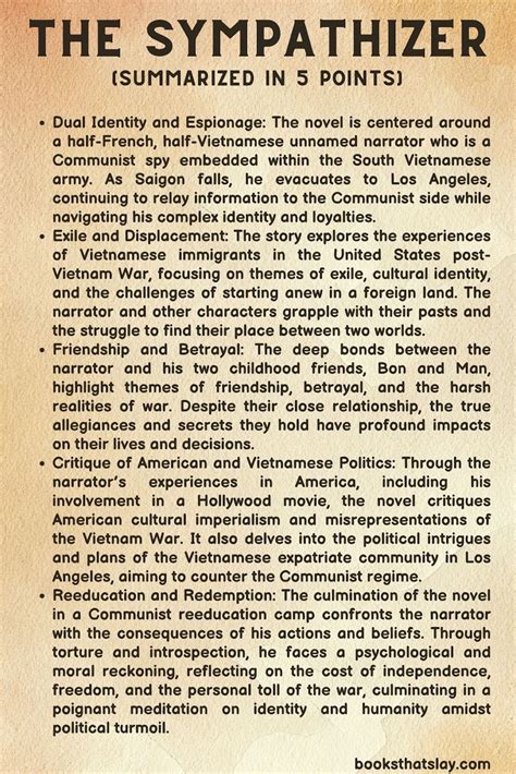 The Sympathizer Summary Sparknotes