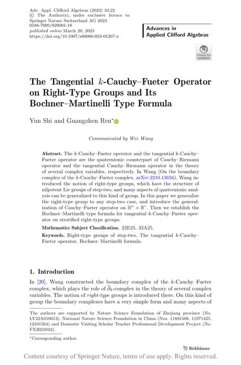 The Tangential K Cauchy Fueter Type Operator And K  6 Math - K--6 Math