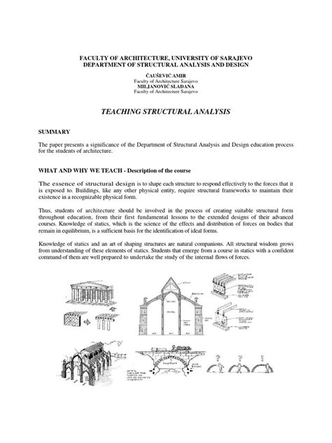 The Teaching Of Structural Analysis Jbm
