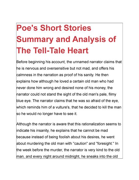 The Tell Tale Heart Short Stories Fiction Helpteaching Tall Tell Worksheet 6th Grade - Tall Tell Worksheet 6th Grade