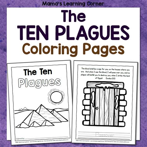 The Ten Plagues Coloring Pages Mamas Learning Corner 10 Plagues Worksheet - 10 Plagues Worksheet
