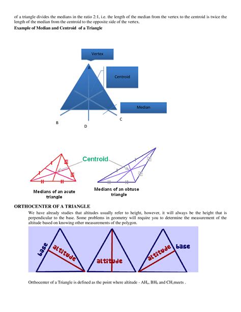 The Triangle And Its Properties Class 7 Math Triangle Properties Worksheet - Triangle Properties Worksheet