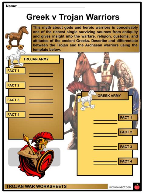 The Trojan War Worksheets Learny Kids Trojan War Worksheet - Trojan War Worksheet