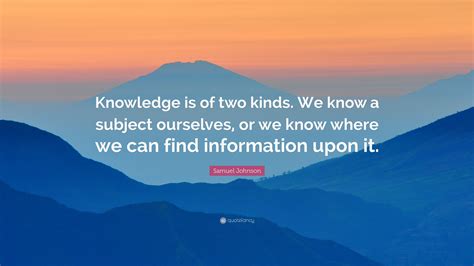The Two Kinds Of Knowledge