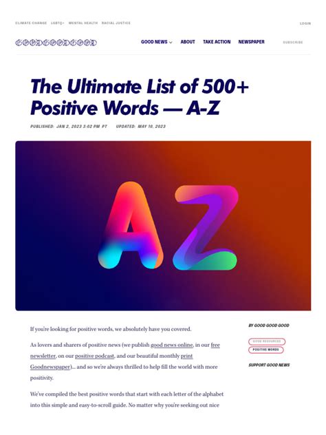 The Ultimate List Of 500 Positive Words A Positive Adjectives That Start With Th - Positive Adjectives That Start With Th