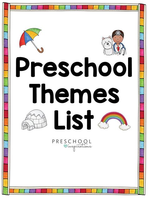 The Ultimate List Of Preschool Themes Preschool Inspirations Preschool Science Theme - Preschool Science Theme