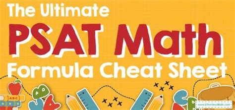 The Ultimate Psat Math Formula Cheat Sheet Psat Math Practice Worksheets - Psat Math Practice Worksheets
