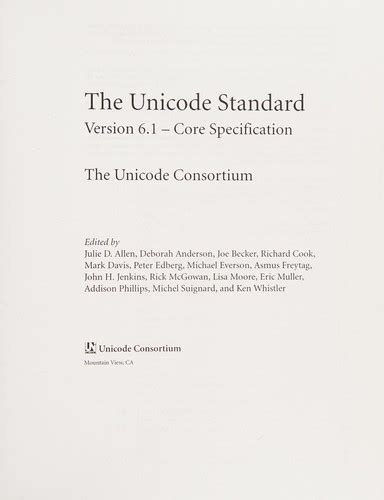 The Unicode Standard Version 6