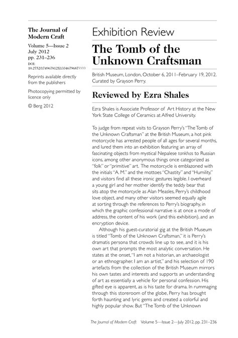The Unknown Craftsman Pdf