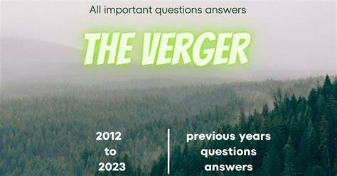 The Verger Question And Answer
