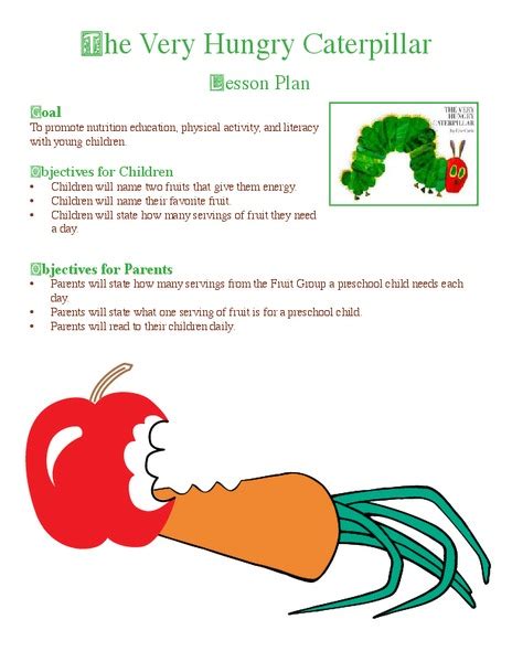 The Very Hungry Caterpillar Lesson Plan Book Activity The Very Hungry Caterpillar Worksheet - The Very Hungry Caterpillar Worksheet
