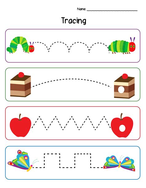 The Very Hungry Caterpillar Tracing Sheets The Very Hungry Caterpillar Worksheet - The Very Hungry Caterpillar Worksheet