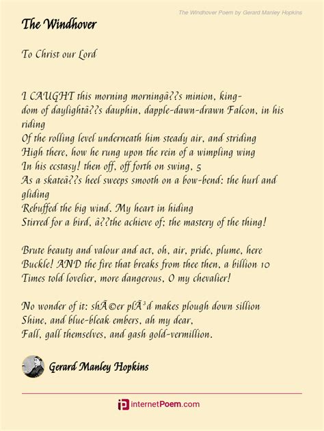 The Windhover Poem