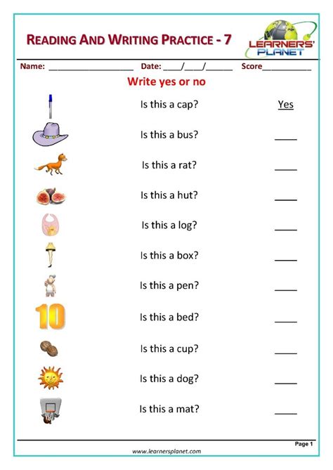 the worksheet for reading and writing with two different types of