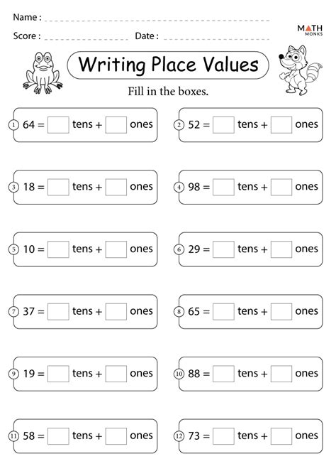 The Worksheet Place   First Grade Place Value Worksheets - The Worksheet Place