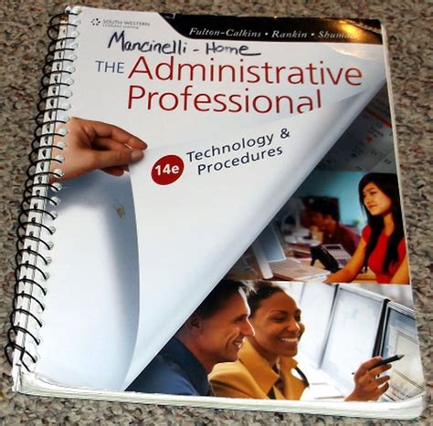Read Online The Administrative Professional Technology Procedures Advanced Office Systems Procedures 
