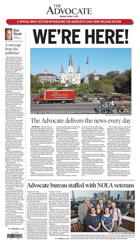 Full Download The Advocate Newspaper New Orleans 