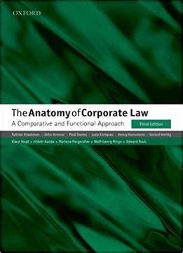 Read The Anatomy Of Corporate Law A Comparative And Functional Approach 