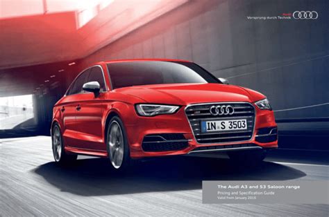 Read Online The Audi A3 And S3 Range Pricing Specification Guide 