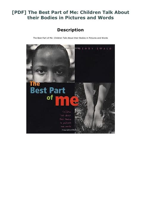 Read Online The Best Part Of Me Children Talk About Their Bodies In Pictures And Words 