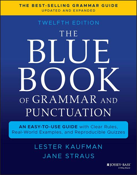 Read Online The Blue Book Of Grammar And Punctuation An Easy To Use Guide With Clear Rules Real World Examples And Reproducible Quizzes 