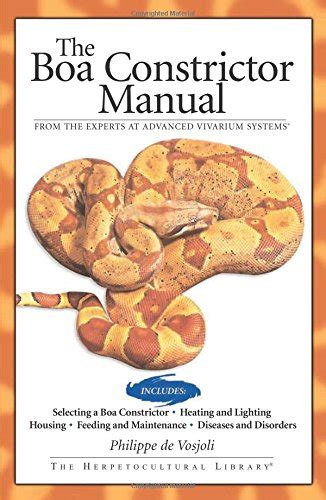 Download The Boa Constrictor Manual Advanced Vivarium Systems 