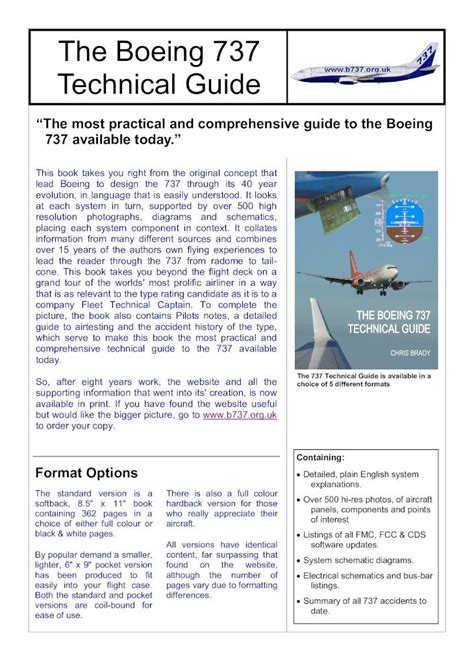 Read Online The Boeing 737 Technical Guide Colour Hardback Version 