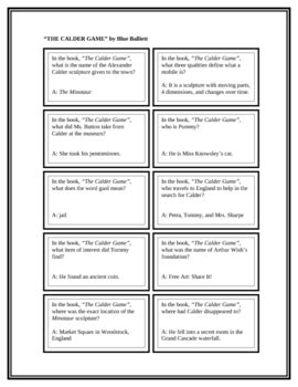 Read Online The Calder Game Questions 