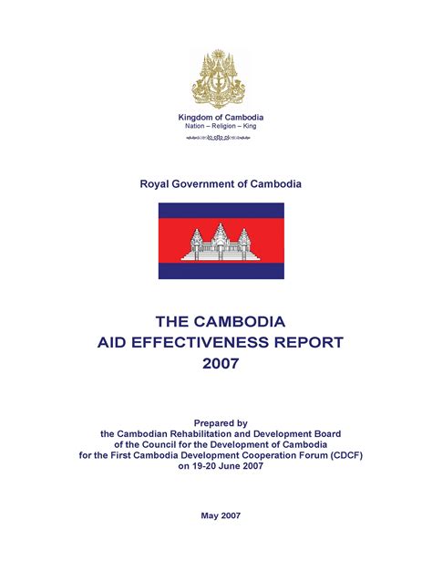 Read Online The Cambodia Aid Effectiveness Report 2007 