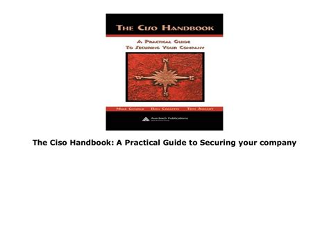 Full Download The Ciso Handbook A Practical Guide To Securing Your Company 