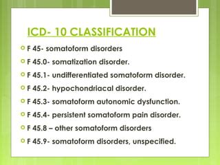 Full Download The Classification Of Somatoform Disorders In Icd 10 