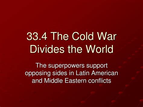 Read The Cold War Divides World Chapter 33 