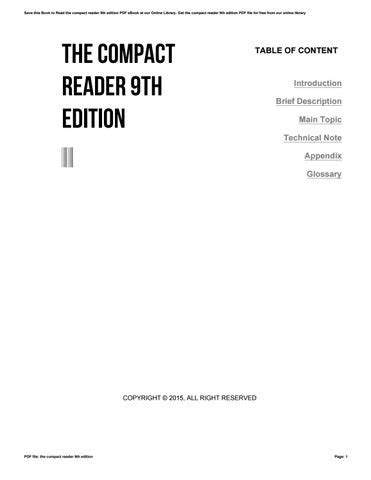 Download The Compact Reader 9Th Edition Online 