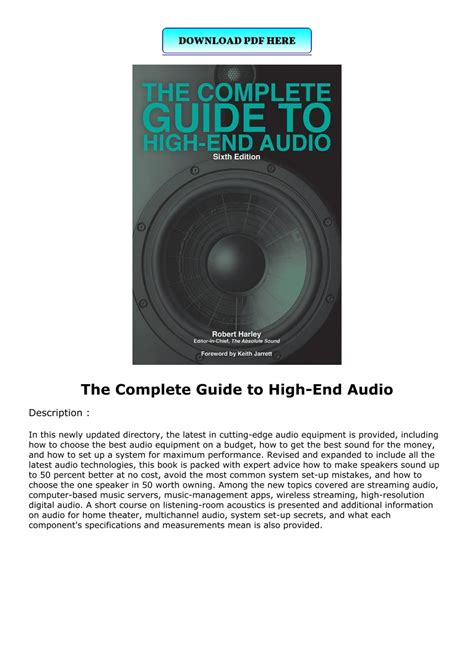 Read The Complete Guide To High End Audio 