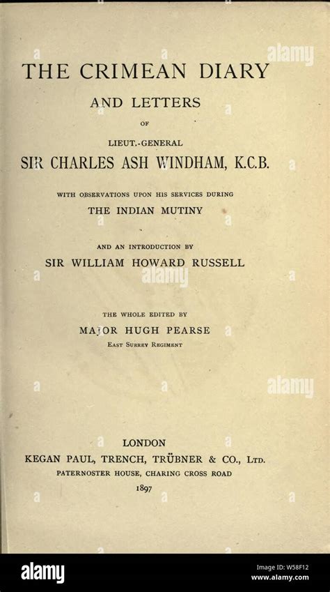 Full Download The Crimean Diary And Letters Of Lieut General Sir Charles Ash Windham 
