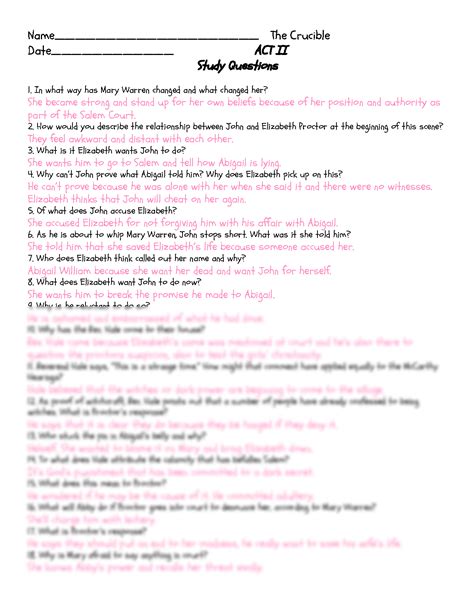 Download The Crucible Act 4 Questions And Answers Quizlet 