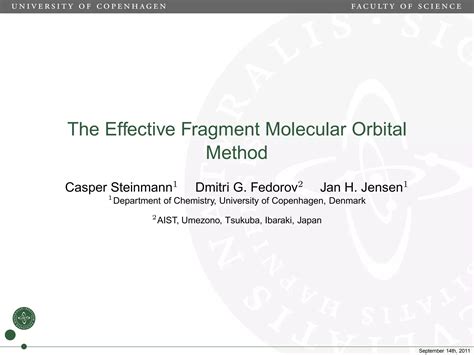 Read The Effective Fragment Molecular Orbital Method For 