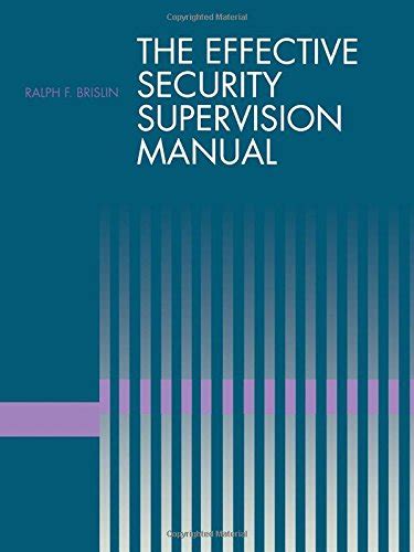 Download The Effective Security Supervision Manual Halh 