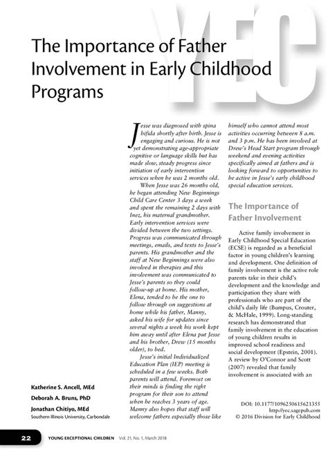 Read The Effects Of Father Involvement A Summary Of The 