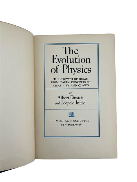 Full Download The Evolution Of Physics From Early Concepts To Relativity And Quanta Albert Einstein 