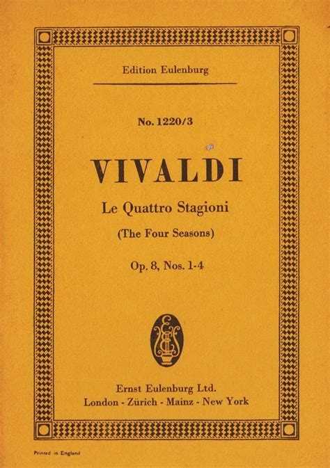 Read Online The Four Seasons Op 8 Concerti Complete 