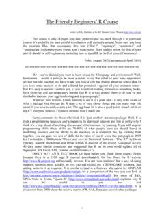 Read The Friendly Beginners R Course Home Department Of Pdf 