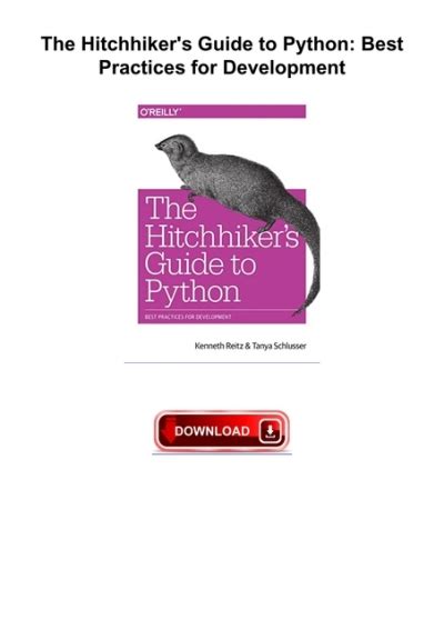 Read The Hitchhikers Guide To Python Best Practices For Development 