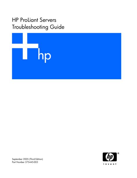 Read The Hp Proliant Servers Troubleshooting Guide 