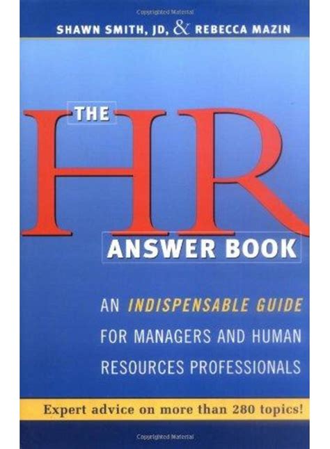 Full Download The Hr Answer Book An Indispensable Guide For Managers And Human Resources Professionals 